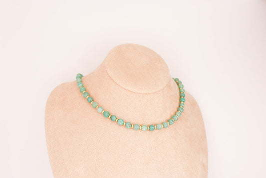 CIRCÉ | Collier en Amazonite et plaqué Or 18 et 24 carats-1