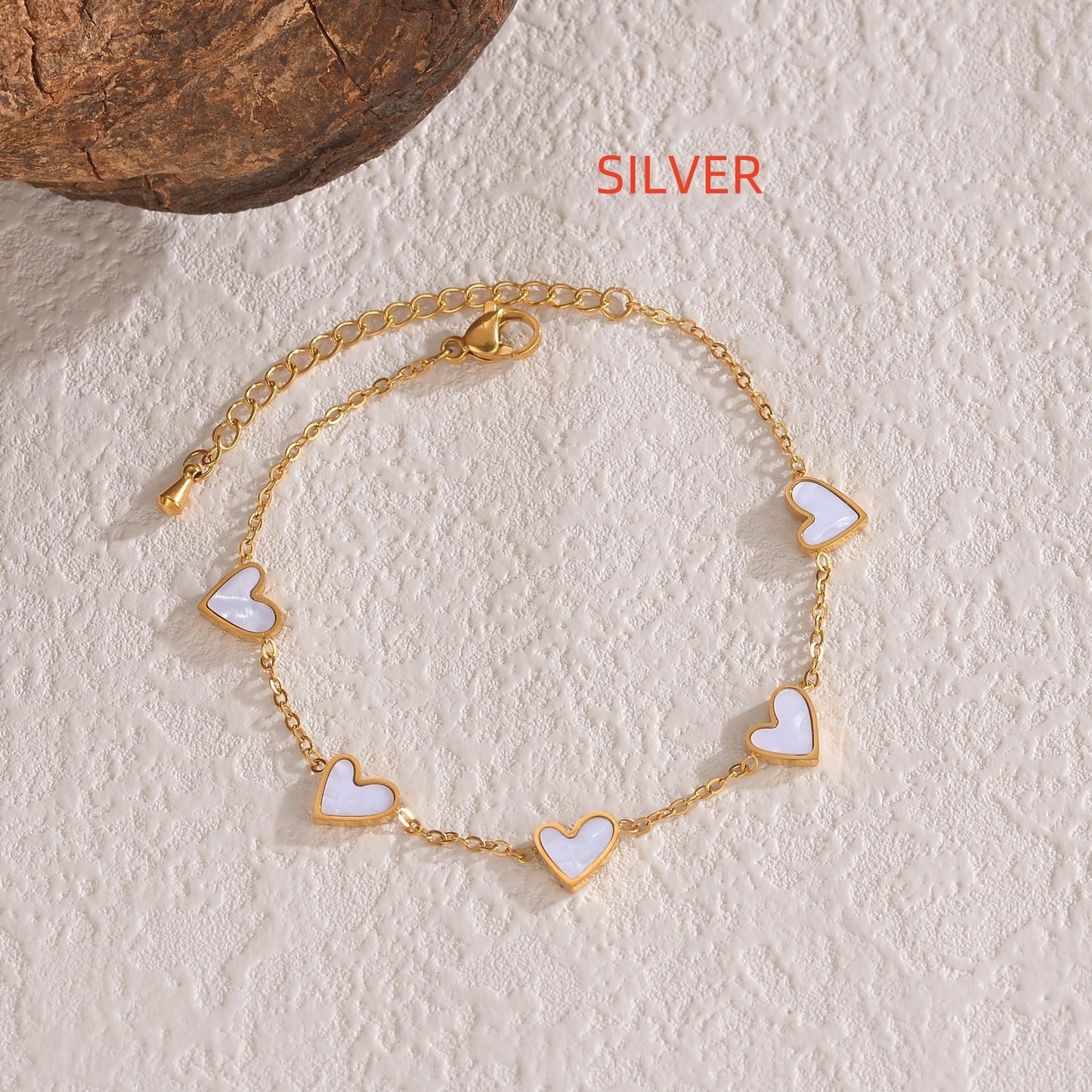 Ins Love Bracelet Stainless Steel Dripping Heart Bracelet Fashion Valentine's Day Jewelry Gift