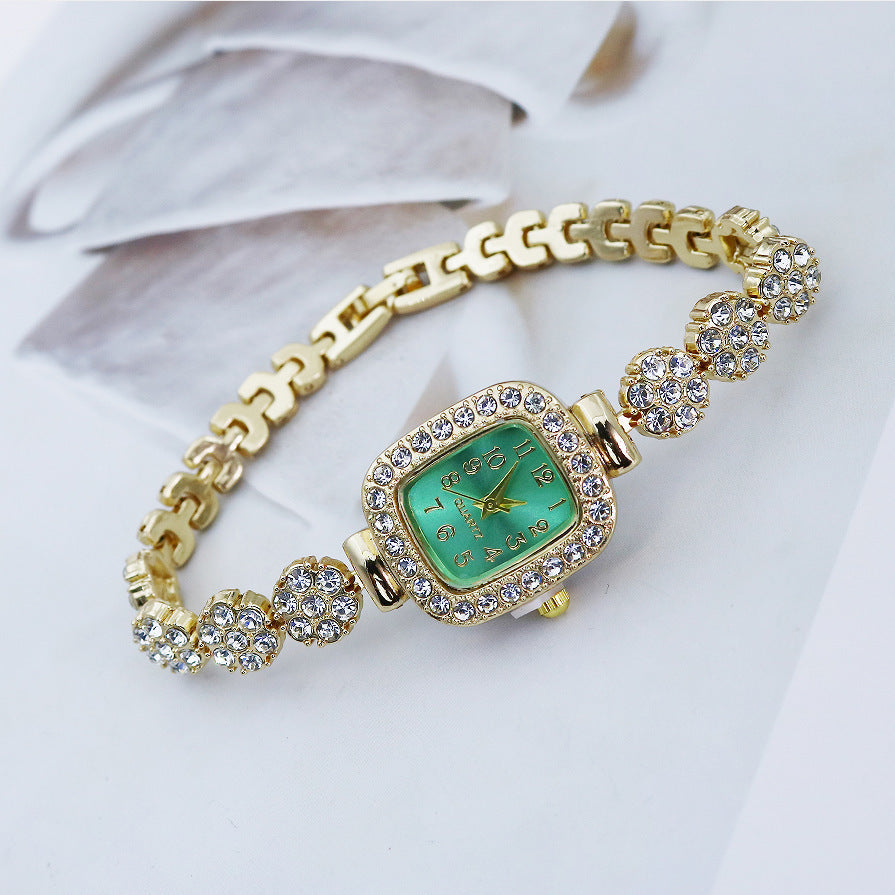 Special Interest Light Luxury Temperament And Fully-jewelled Square Fashion Watch