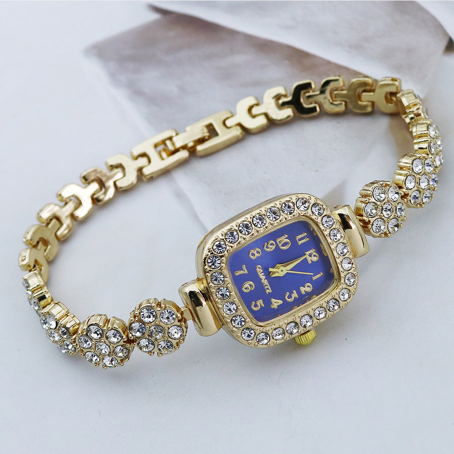 Special Interest Light Luxury Temperament And Fully-jewelled Square Fashion Watch